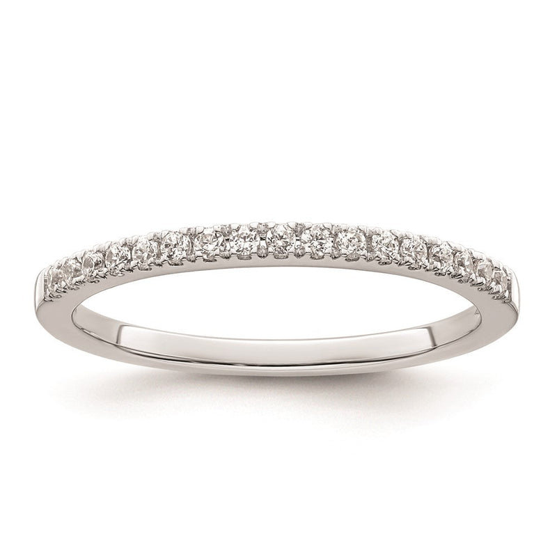14K Weißgold Ehering mit natürlichen Diamanten