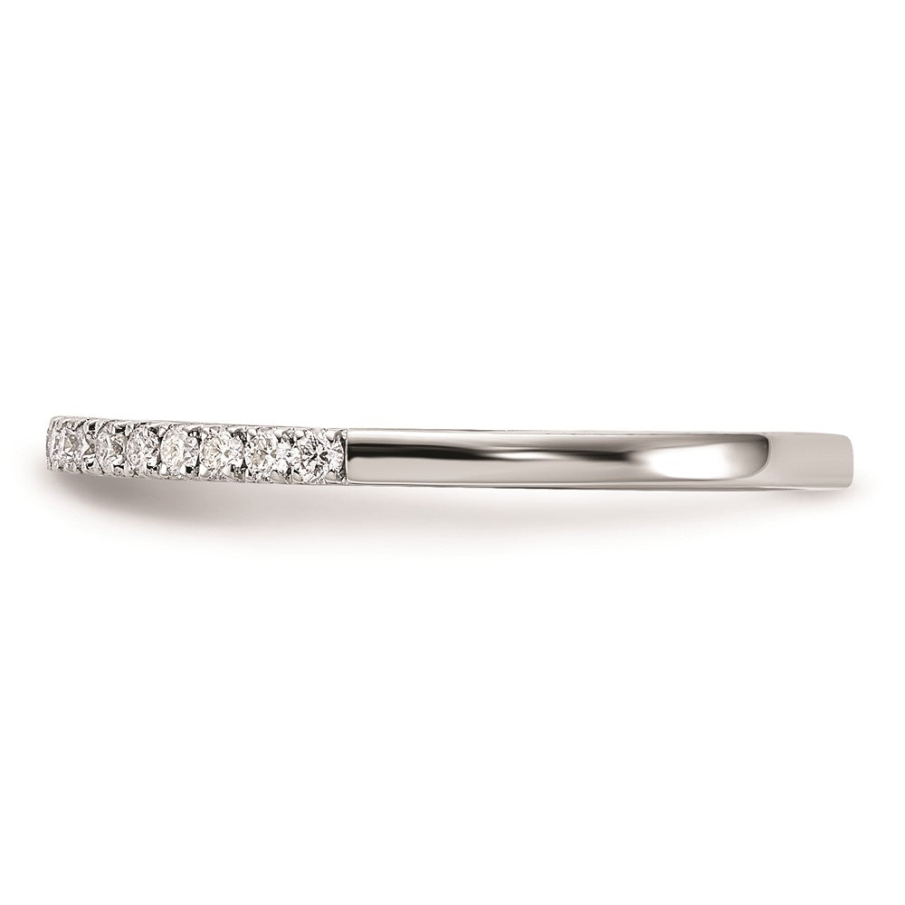 14K Weißgold Ehering mit natürlichen Diamanten