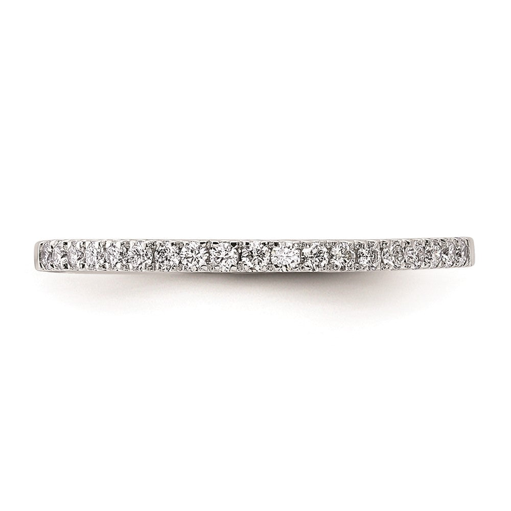 14K Weißgold Ehering mit natürlichen Diamanten