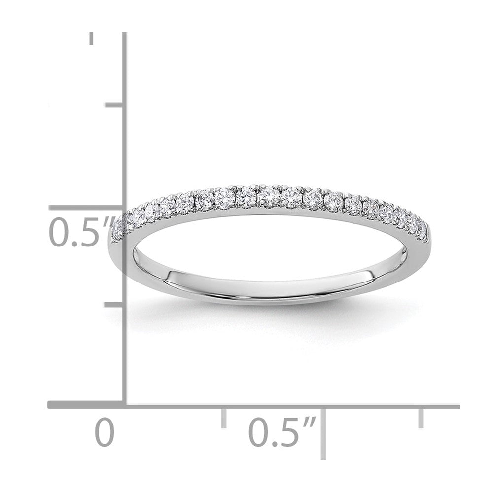 14K Weißgold Ehering mit natürlichen Diamanten