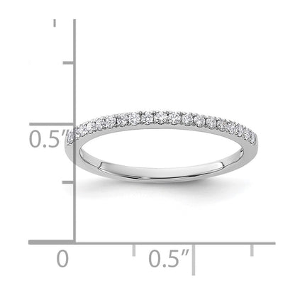 14K Weißgold Ehering mit natürlichen Diamanten