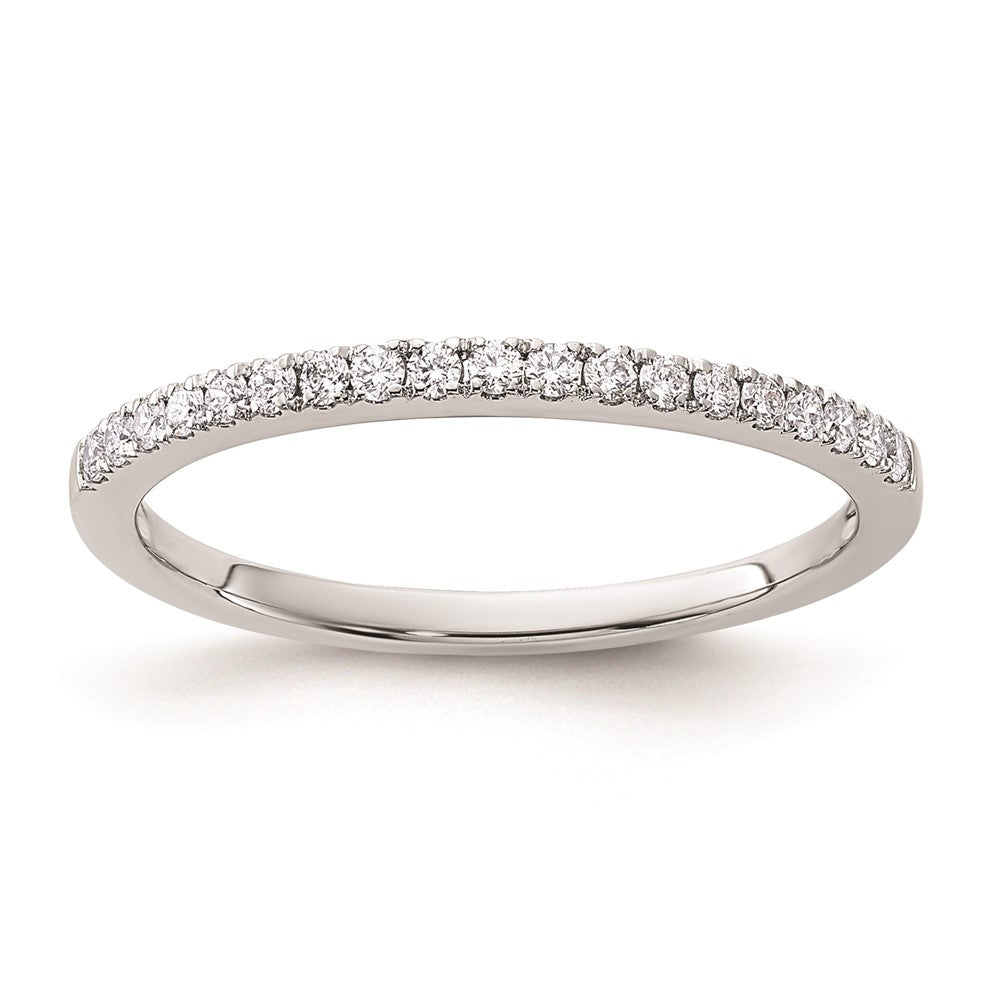 14K Weißgold Ehering mit natürlichen Diamanten