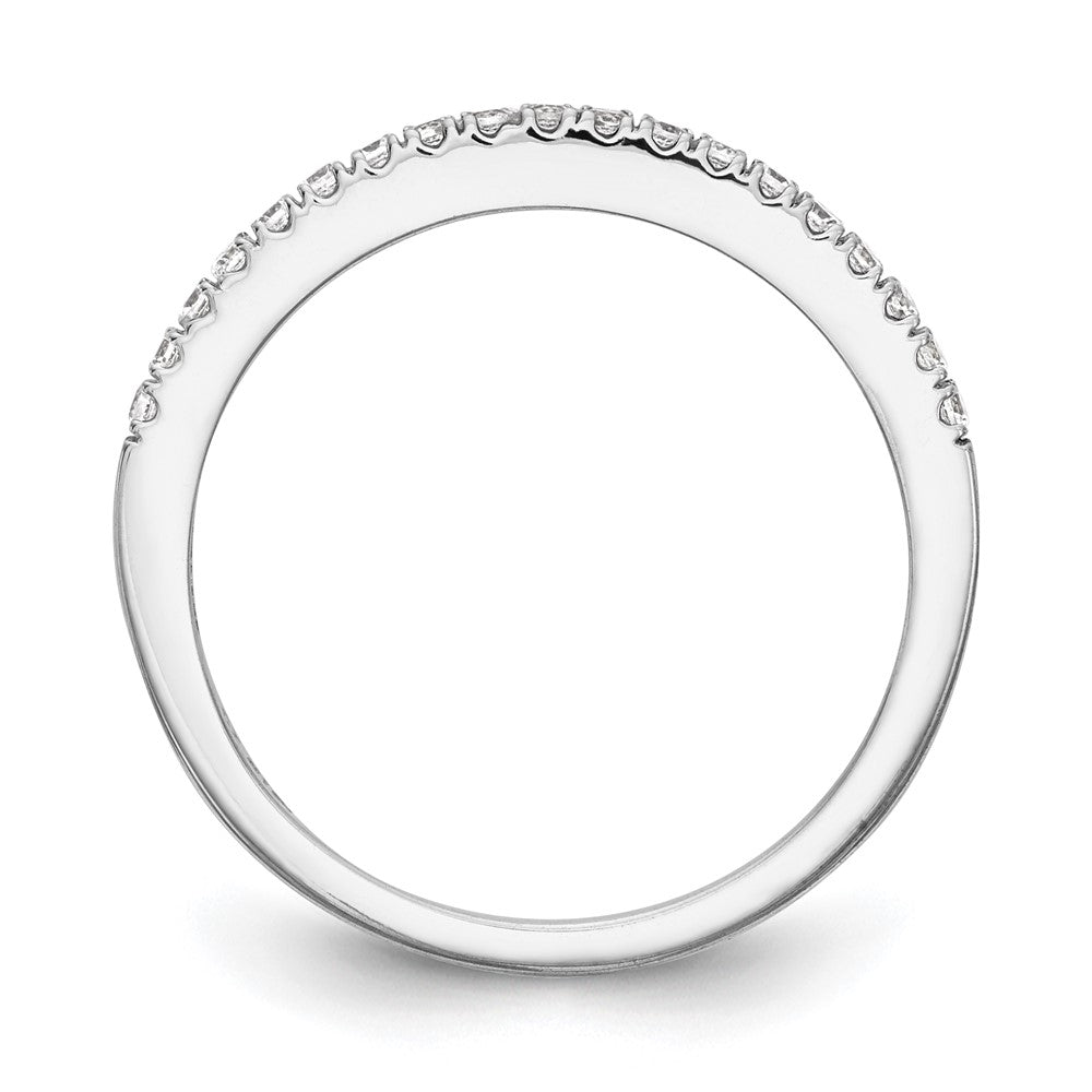 14K Weißgold Ehering mit natürlichen Diamanten