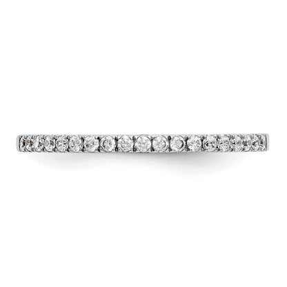 14K Weißgold Ehering mit natürlichen Diamanten