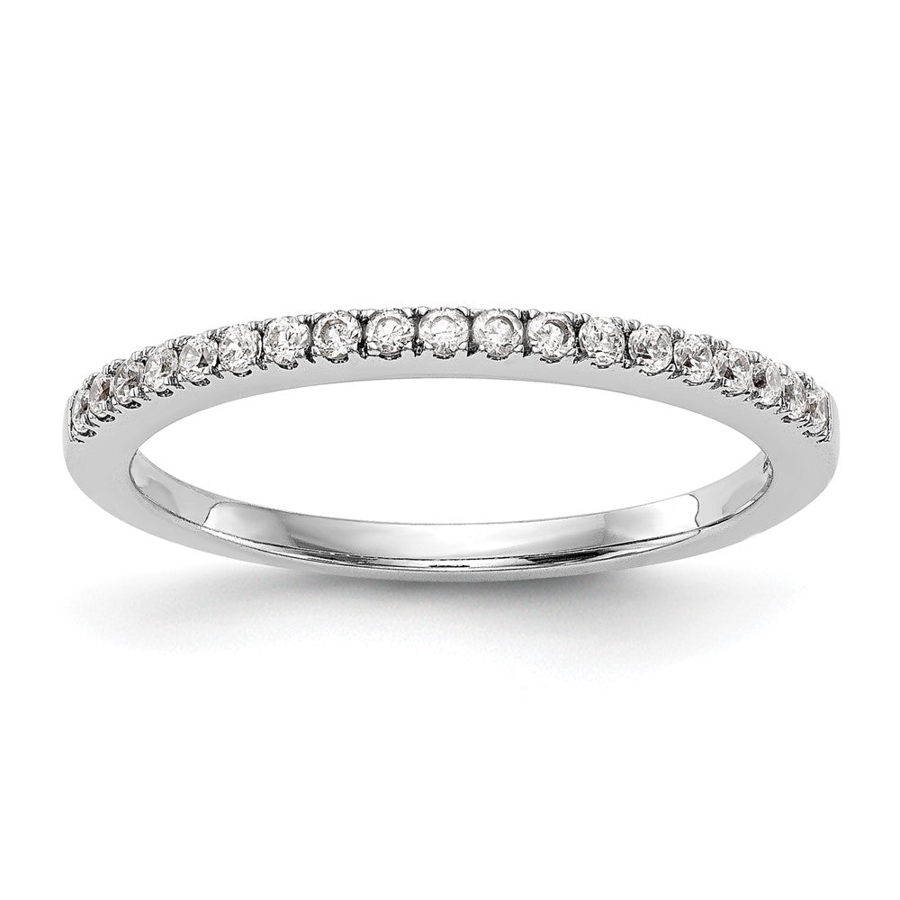 14K Weißgold Ehering mit natürlichen Diamanten