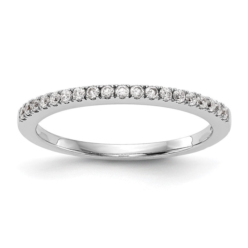 14K Weißgold Ehering mit natürlichen Diamanten