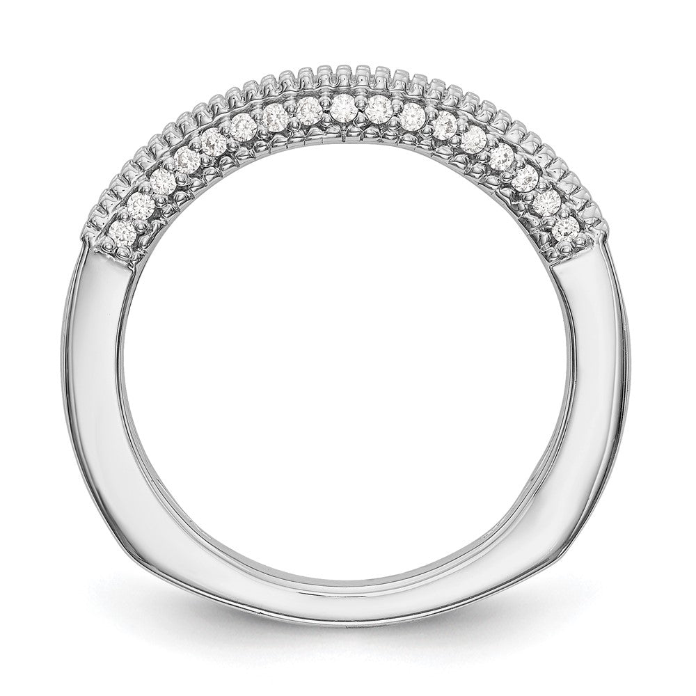 585 Weißgold Ehering mit natürlichen Diamanten