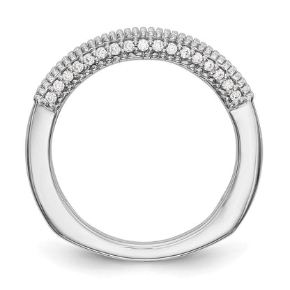 585 Weißgold Ehering mit natürlichen Diamanten
