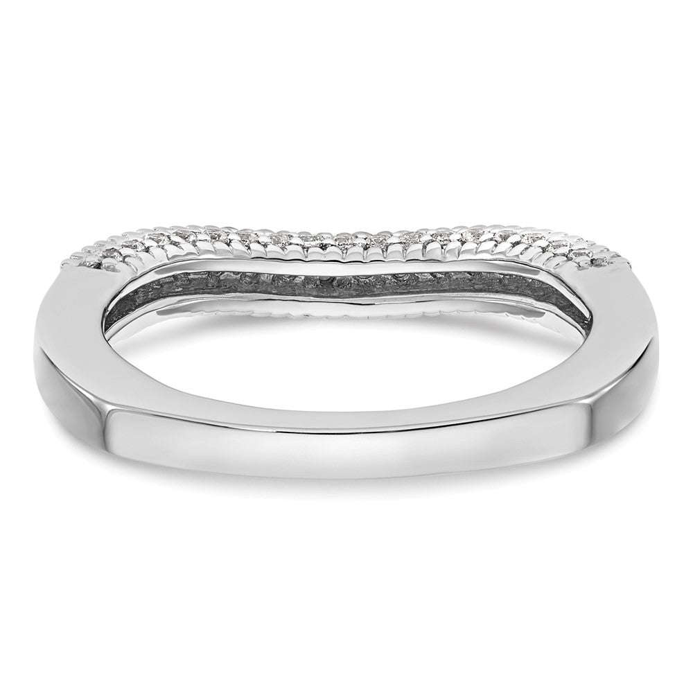 585 Weißgold Ehering mit natürlichen Diamanten