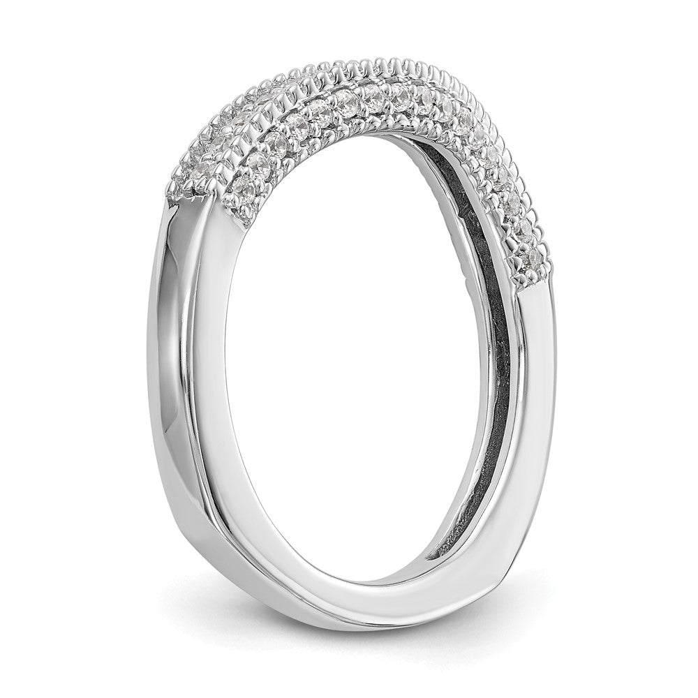 585 Weißgold Ehering mit natürlichen Diamanten