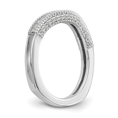 585 Weißgold Ehering mit natürlichen Diamanten