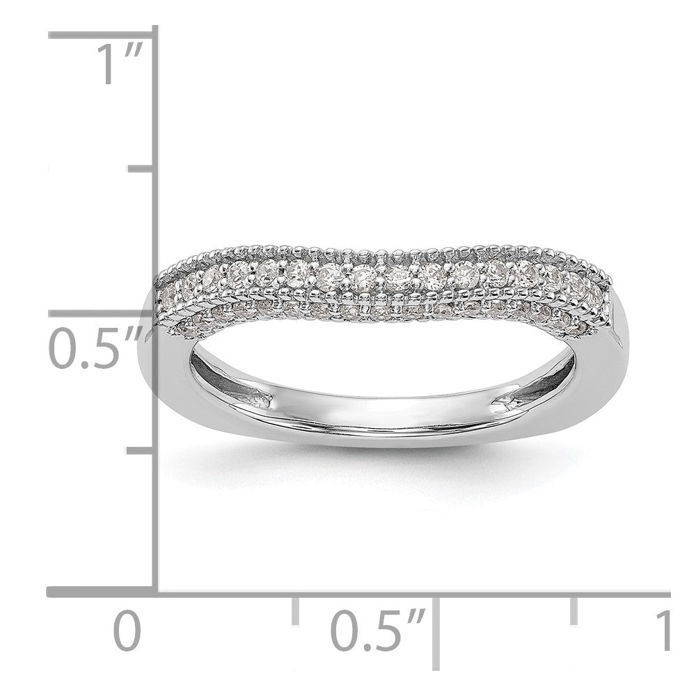 585 Weißgold Ehering mit natürlichen Diamanten