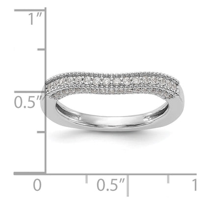 585 Weißgold Ehering mit natürlichen Diamanten
