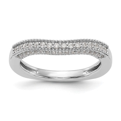 585 Weißgold Ehering mit natürlichen Diamanten