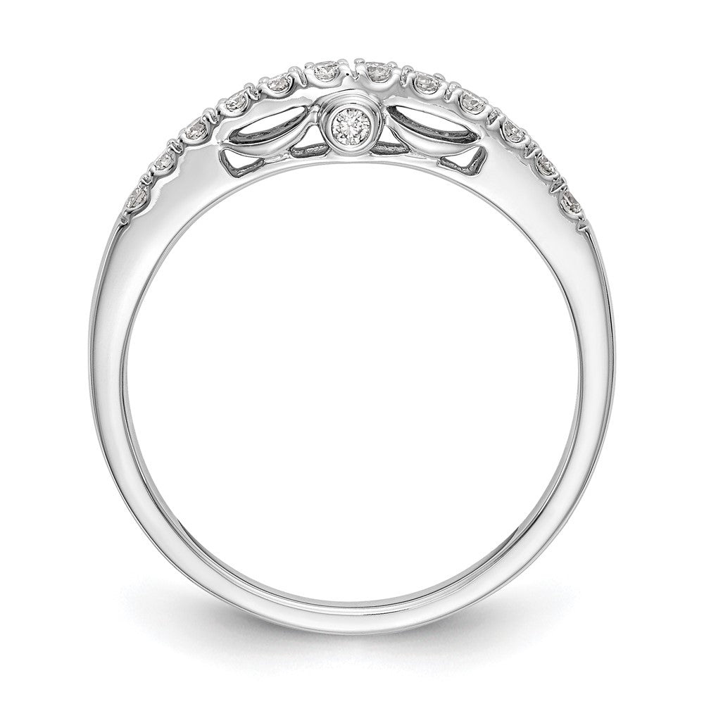 14K Weißgold Ehering mit natürlichen Diamanten