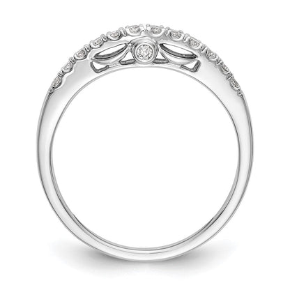 14K Weißgold Ehering mit natürlichen Diamanten