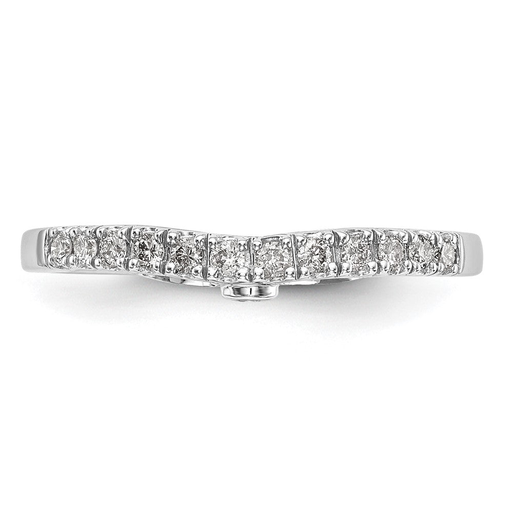 14K Weißgold Ehering mit natürlichen Diamanten