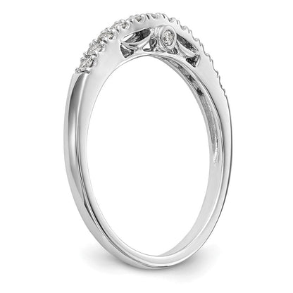 14K Weißgold Ehering mit natürlichen Diamanten