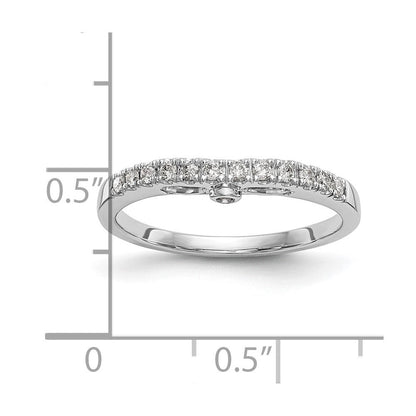 14K Weißgold Ehering mit natürlichen Diamanten