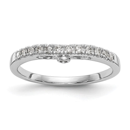 14K Weißgold Ehering mit natürlichen Diamanten