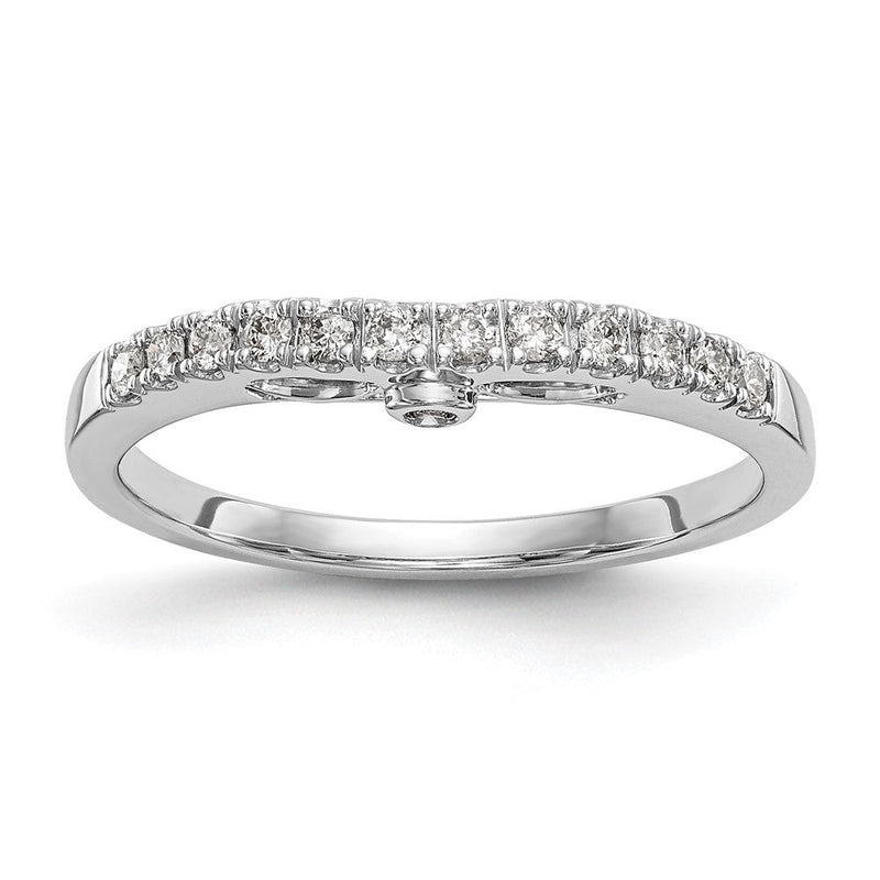14K Weißgold Ehering mit natürlichen Diamanten