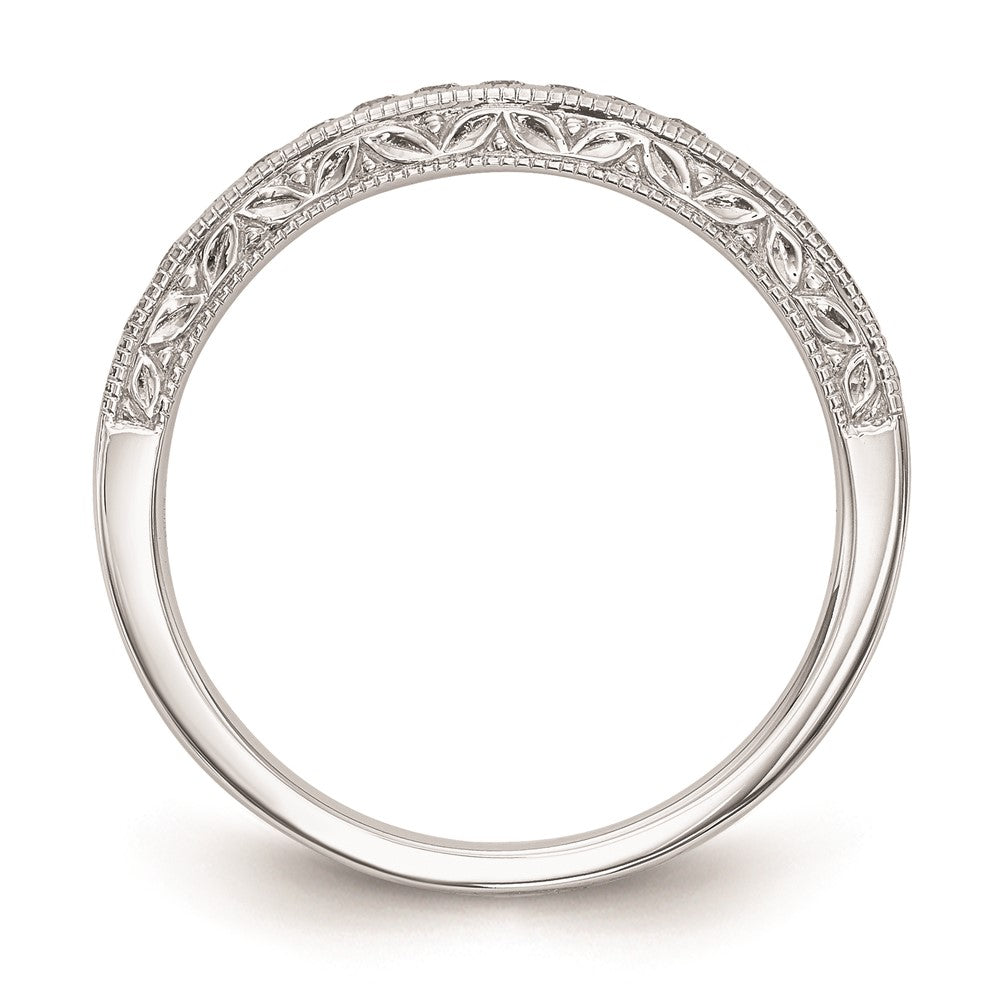 14K Weißgold Ehering mit natürlichen Diamanten