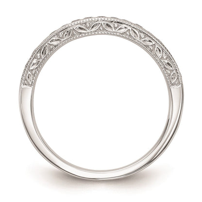 14K Weißgold Ehering mit natürlichen Diamanten