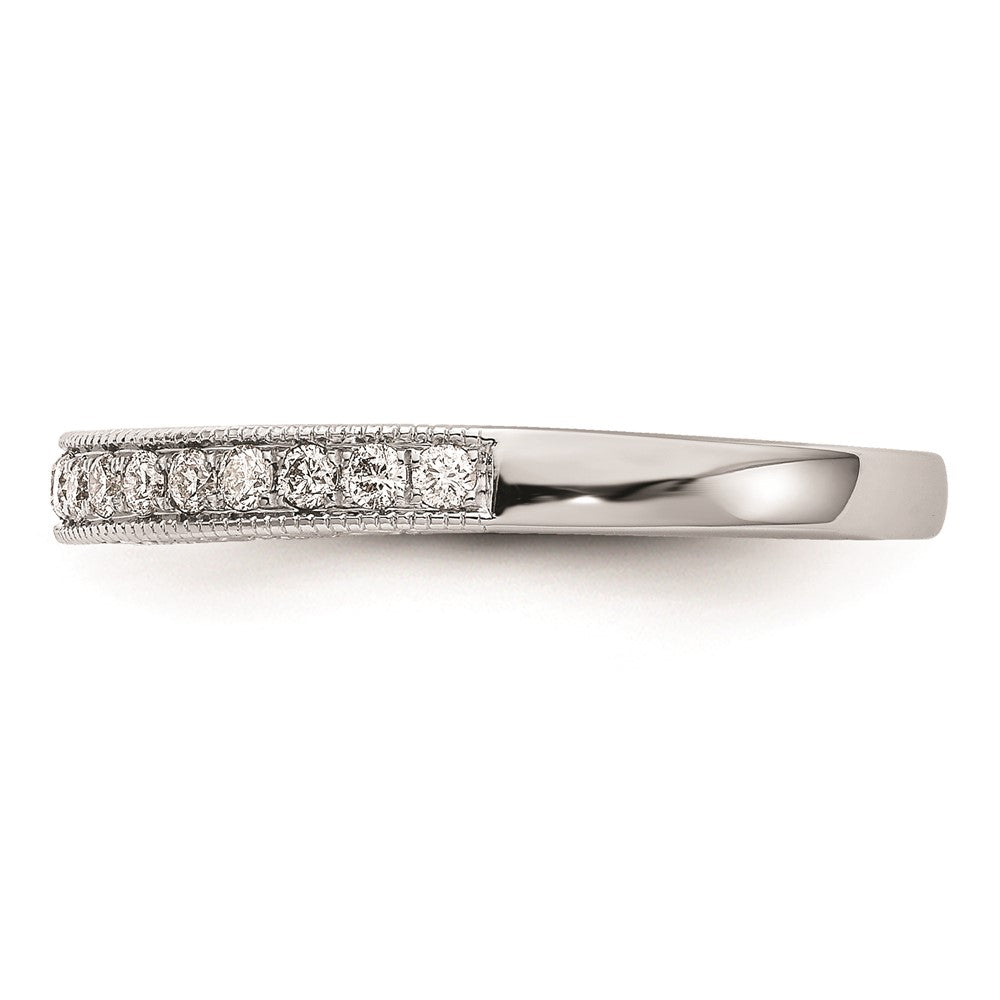 14K Weißgold Ehering mit natürlichen Diamanten