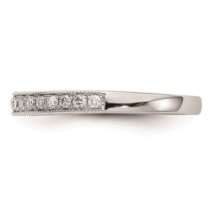 14K Weißgold Ehering mit natürlichen Diamanten