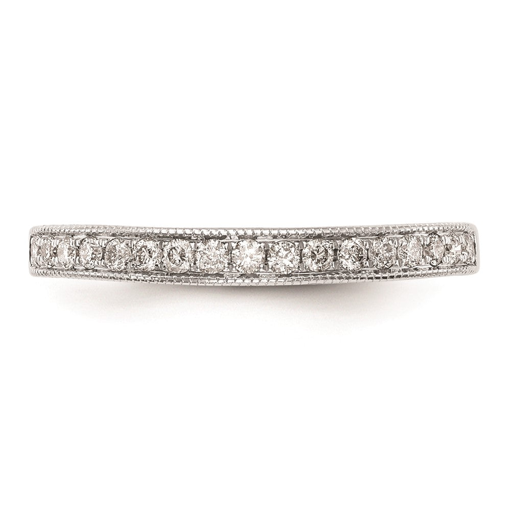 14K Weißgold Ehering mit natürlichen Diamanten