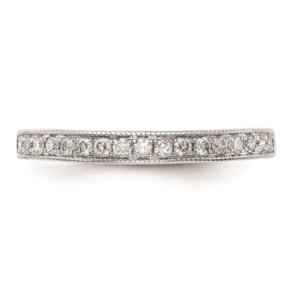 14K Weißgold Ehering mit natürlichen Diamanten