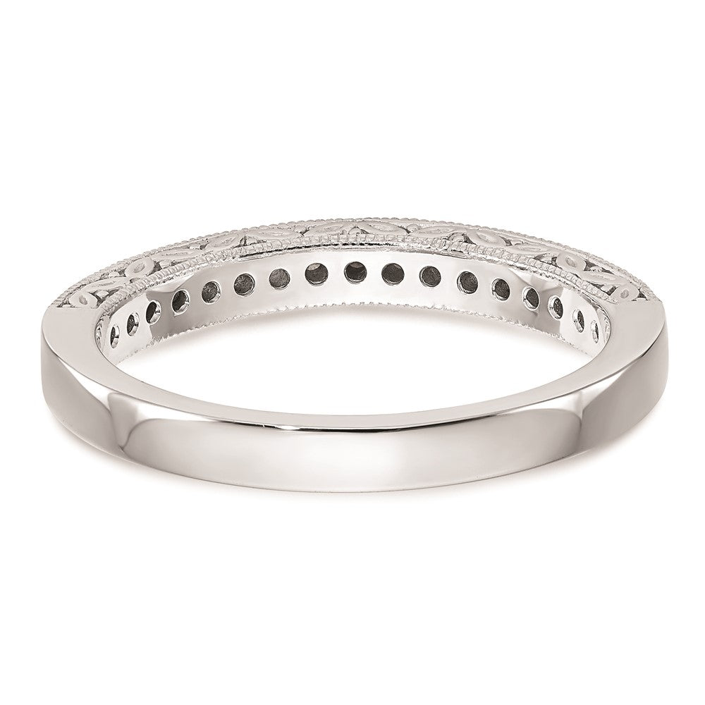 14K Weißgold Ehering mit natürlichen Diamanten