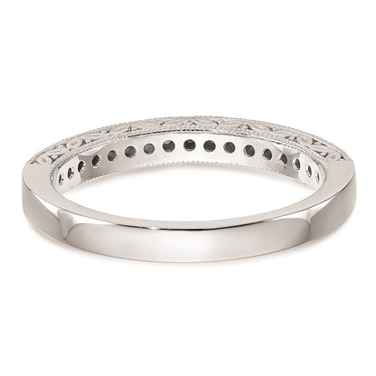14K Weißgold Ehering mit natürlichen Diamanten