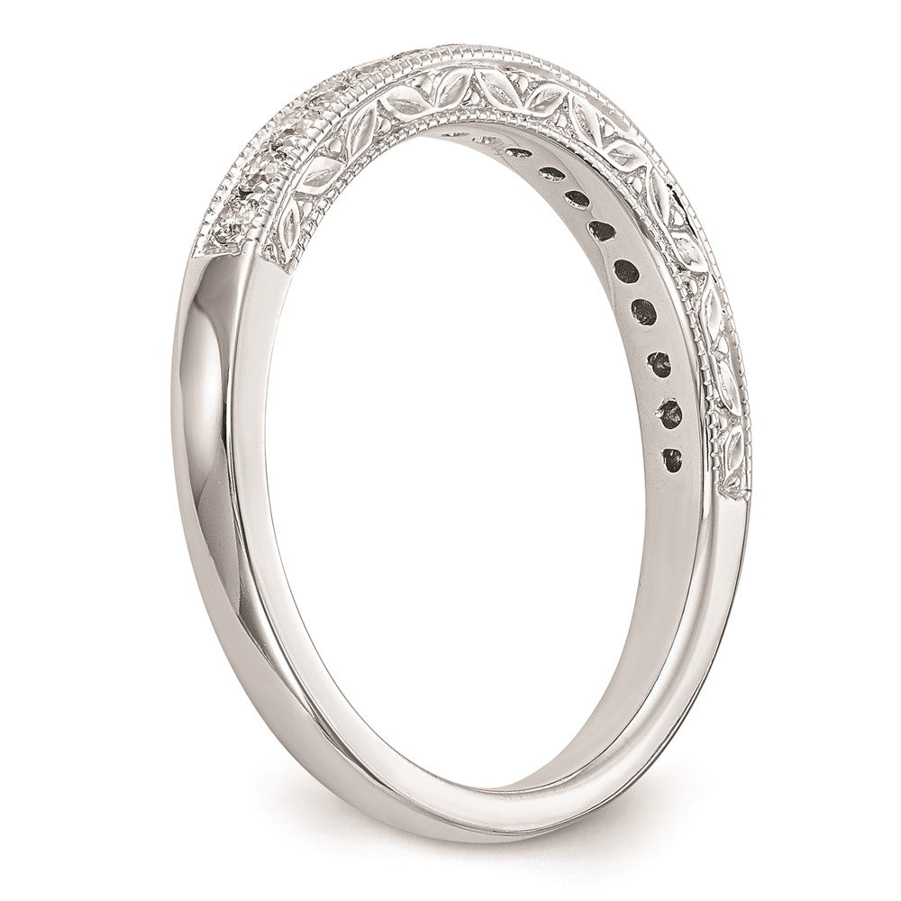 14K Weißgold Ehering mit natürlichen Diamanten