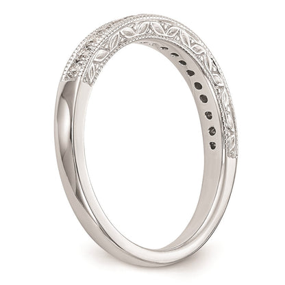 14K Weißgold Ehering mit natürlichen Diamanten