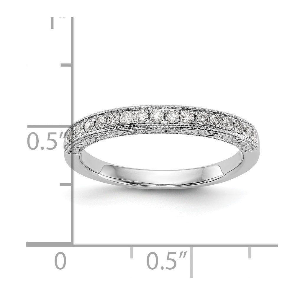 14K Weißgold Ehering mit natürlichen Diamanten