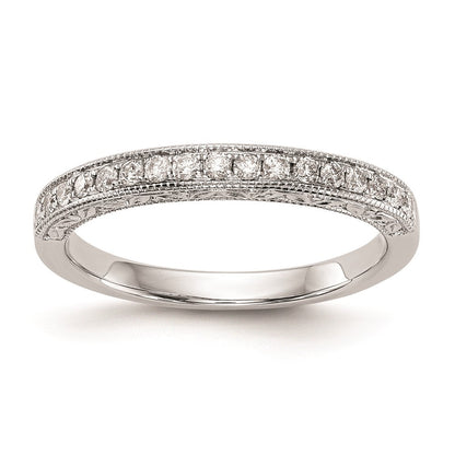 14K Weißgold Ehering mit natürlichen Diamanten