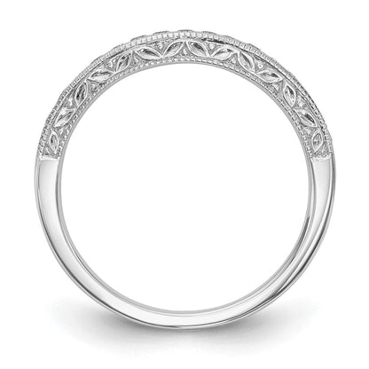 14K Weißgold Ehering mit Laborgezüchteten Diamanten VS/SI FGH