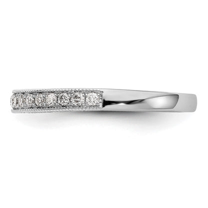 14K Weißgold Ehering mit Laborgezüchteten Diamanten VS/SI FGH