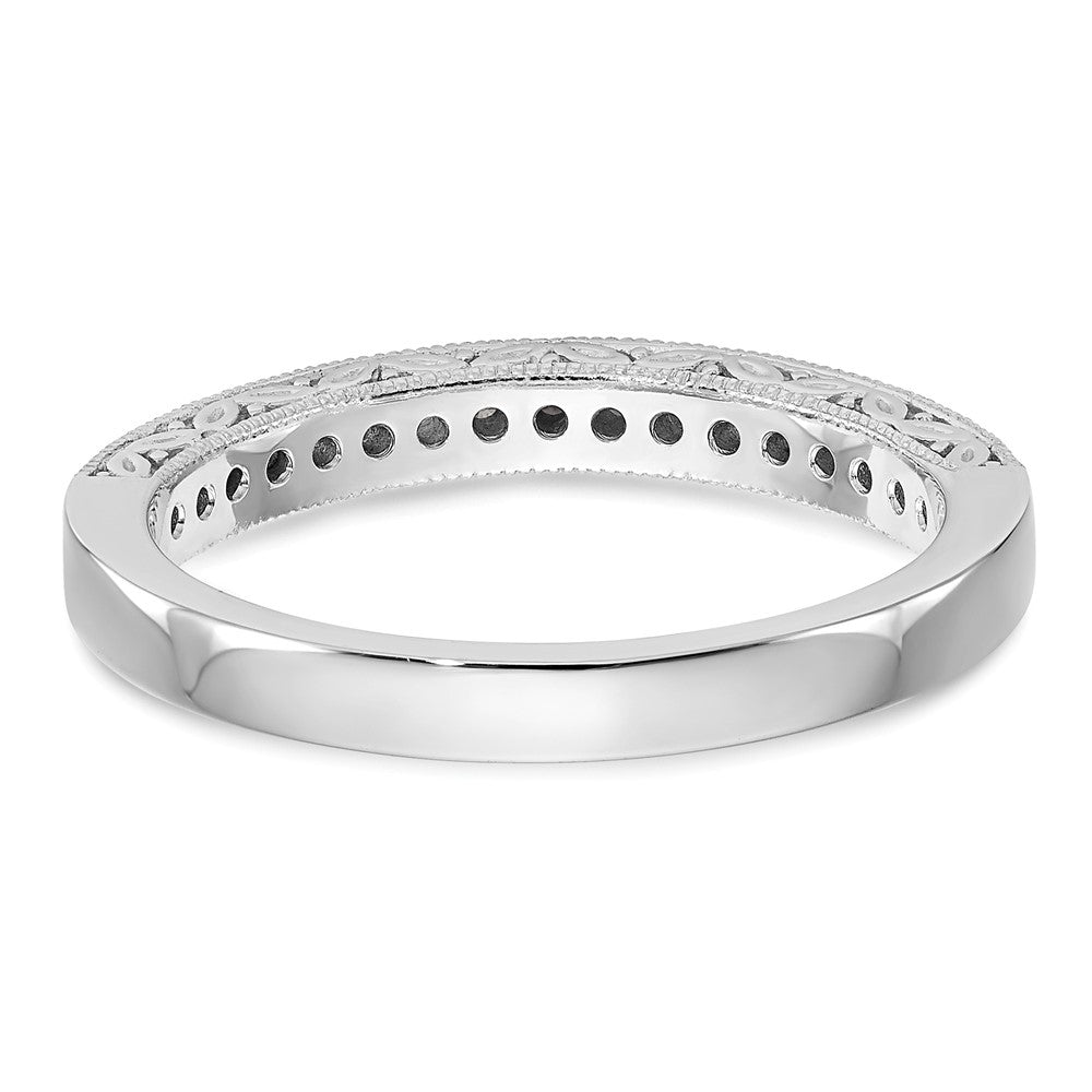 14K Weißgold Ehering mit Laborgezüchteten Diamanten VS/SI FGH