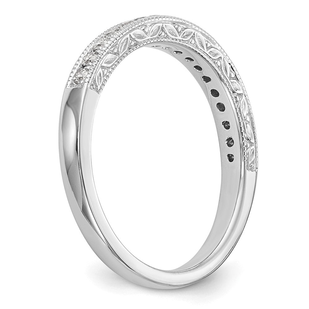 14K Weißgold Ehering mit Laborgezüchteten Diamanten VS/SI FGH