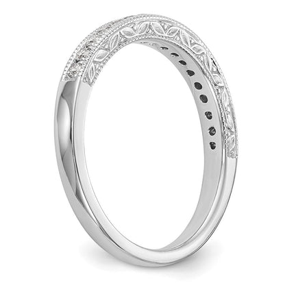 14K Weißgold Ehering mit Laborgezüchteten Diamanten VS/SI FGH