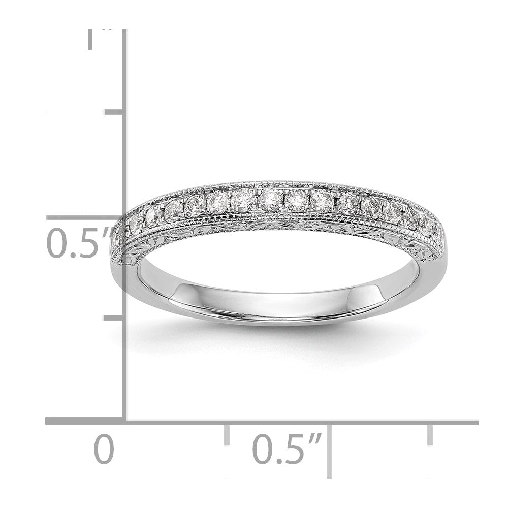 14K Weißgold Ehering mit Laborgezüchteten Diamanten VS/SI FGH