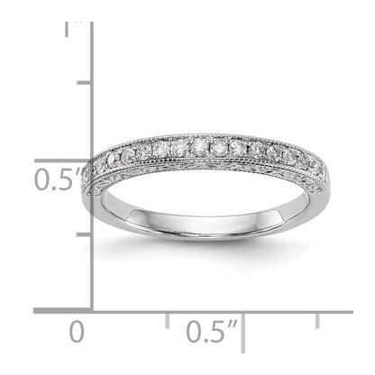 14K Weißgold Ehering mit Laborgezüchteten Diamanten VS/SI FGH