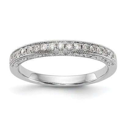 14K Weißgold Ehering mit Laborgezüchteten Diamanten VS/SI FGH