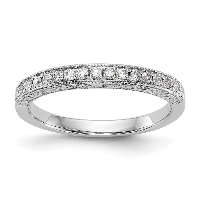 14K Weißgold Ehering mit Laborgezüchteten Diamanten VS/SI FGH