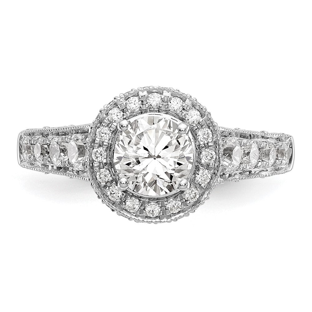 14K Weißgold Verlobungsring mit 0,75 ct. im Labor gezüchteten Diamanten, VS/SI+ G+, 0,75 ct. Mittelstein rund