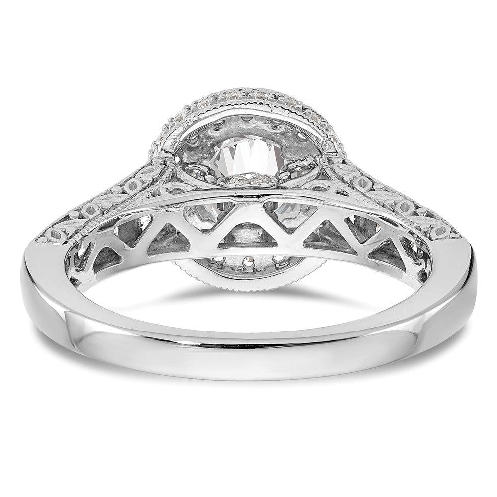 14K Weißgold Verlobungsring mit 0,75 ct. im Labor gezüchteten Diamanten, VS/SI+ G+, 0,75 ct. Mittelstein rund
