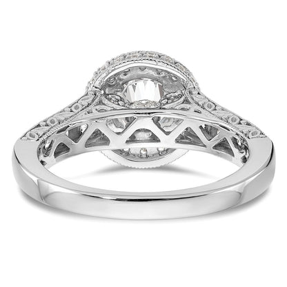 14K Weißgold Verlobungsring mit 0,75 ct. im Labor gezüchteten Diamanten, VS/SI+ G+, 0,75 ct. Mittelstein rund