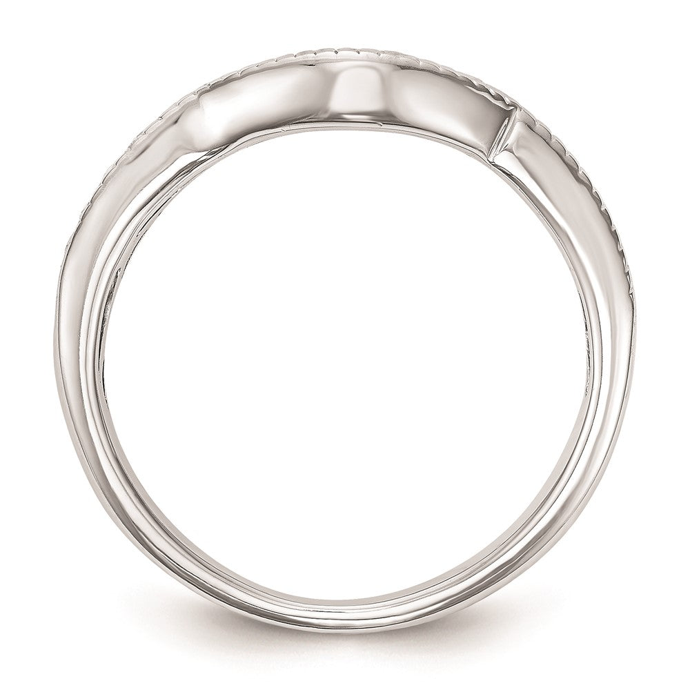 14K Weißgold Ehering mit natürlichen Diamanten